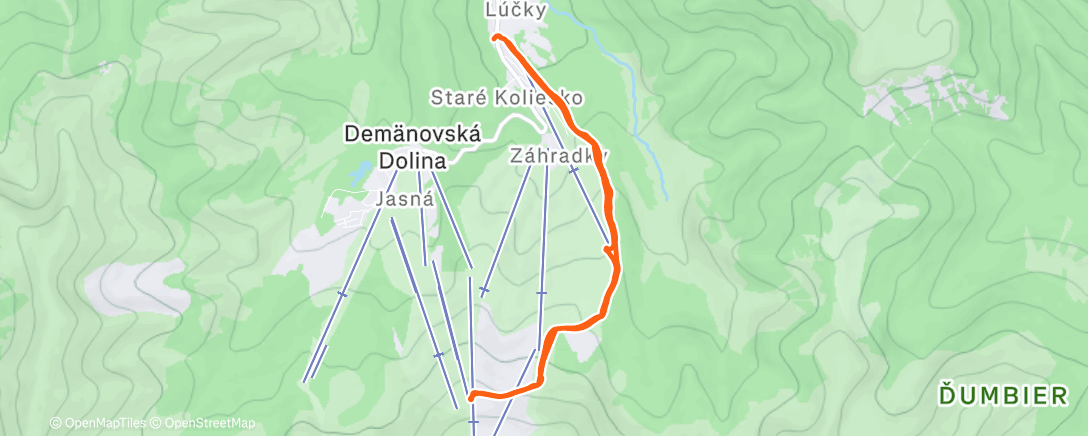 Map of the activity, Morning Backcountry Ski