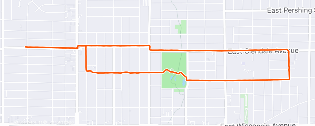 Map of the activity, Morning Run