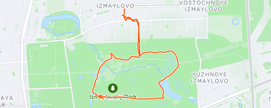 Map of the activity, Lunch Run