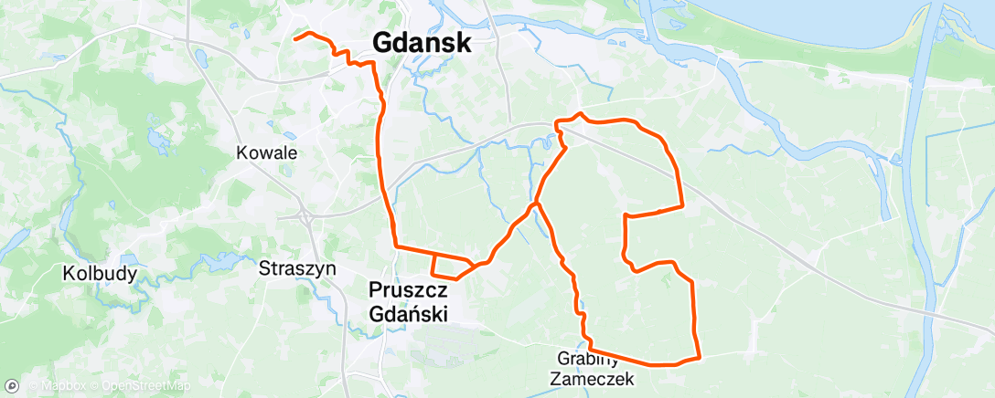 Map of the activity, Bezpieczny Kolarski Czwartek