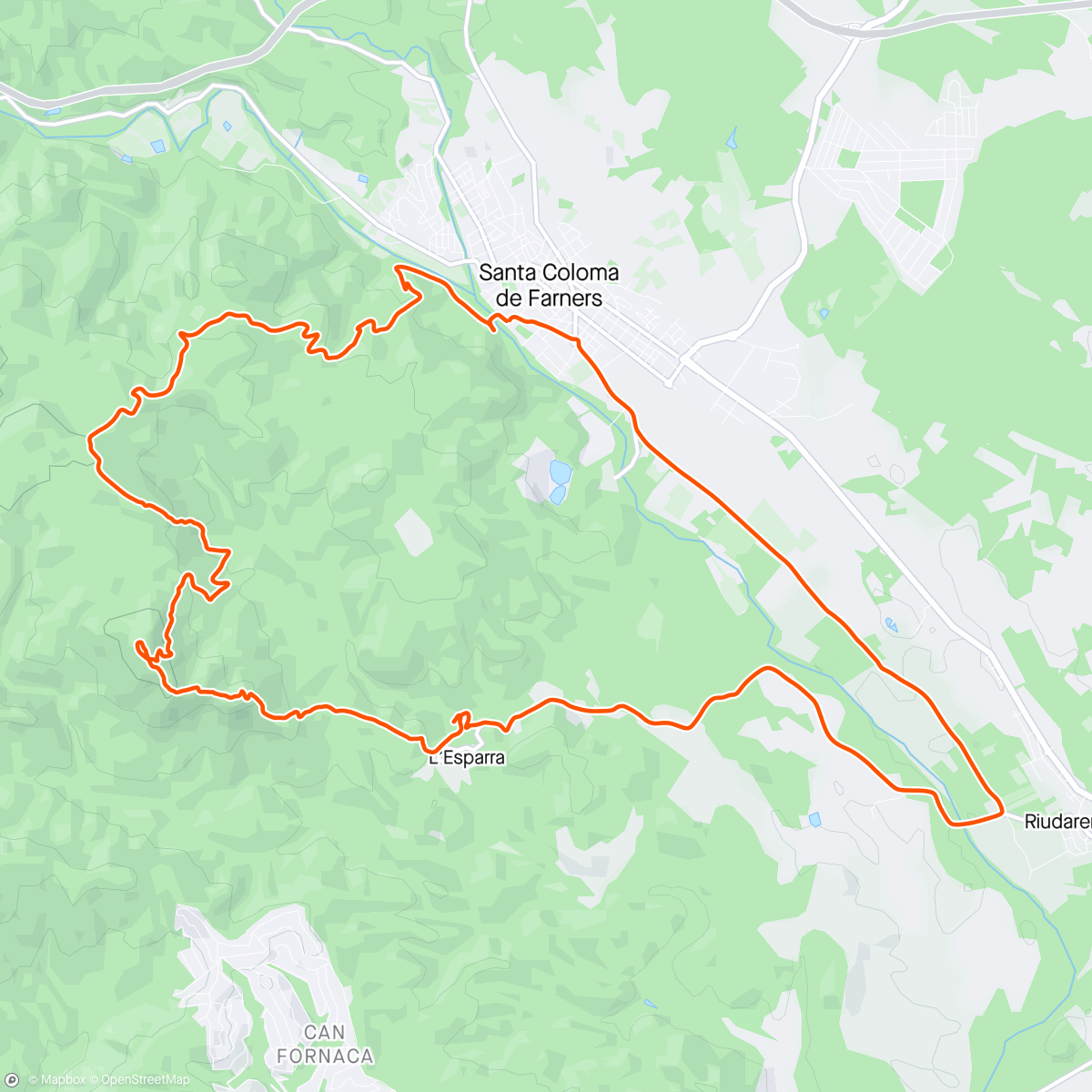 Map of the activity, Santa Coloma day 4 - ebike