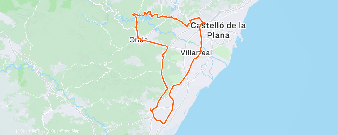 Map of the activity, Bicicleta por la mañana