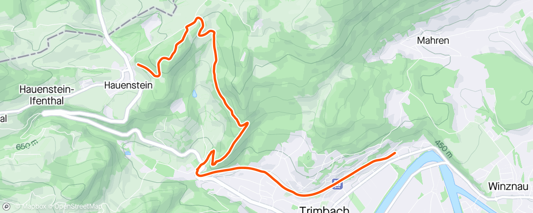 Map of the activity, Wanderung SAC Olten 🌲🌲🌲