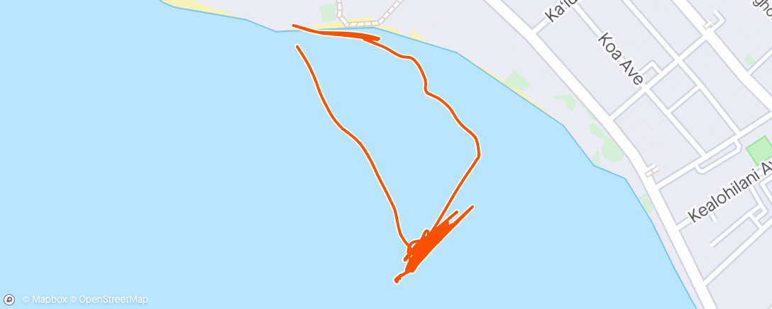 Map of the activity, Afternoon Surf
