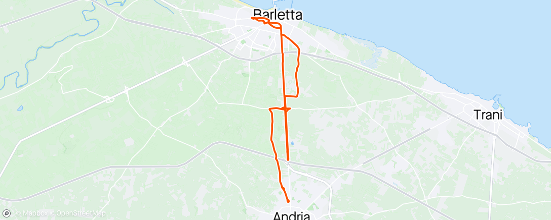 Map of the activity, via andria e via vecchia andria