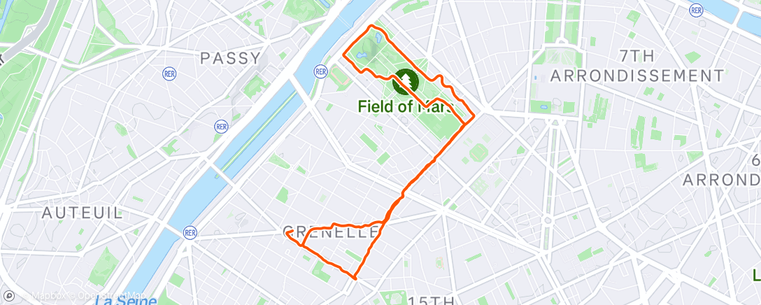 Map of the activity, Footing avec vu . Avec coach Sam 😉