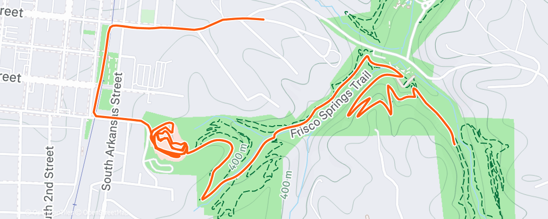 Map of the activity, Lunch Ride