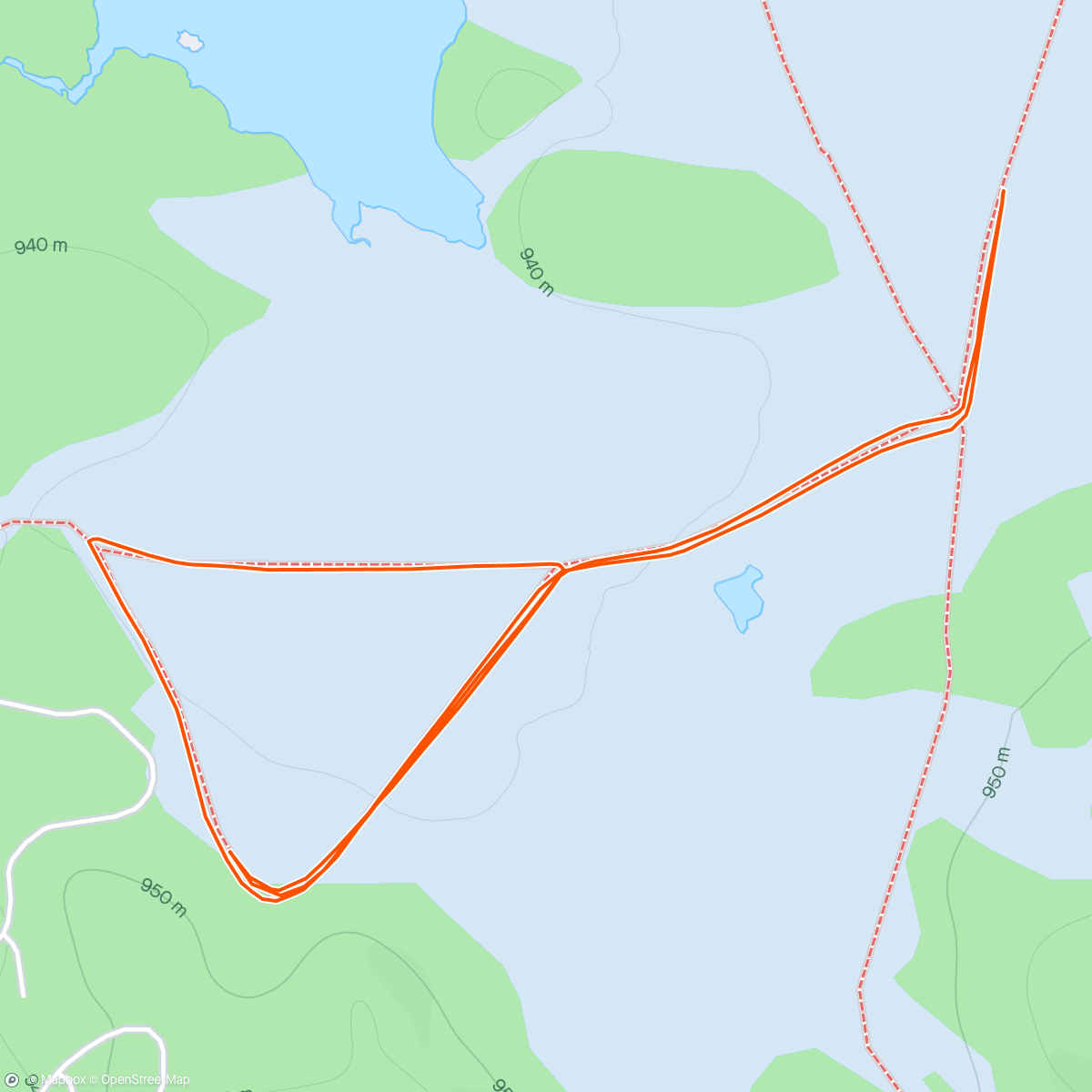 Map of the activity, Del 2 av skiathlon.