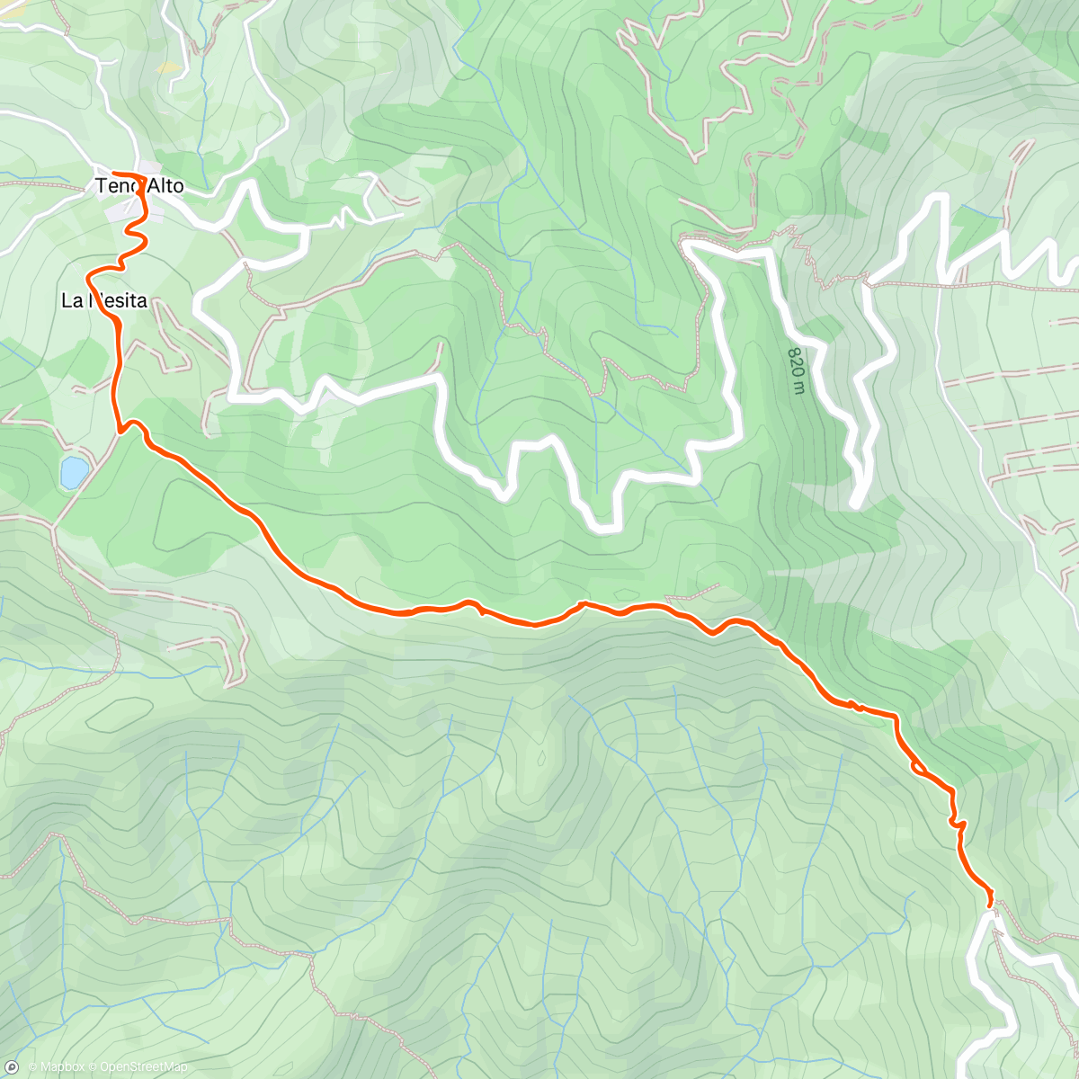Map of the activity, Afternoon Hike