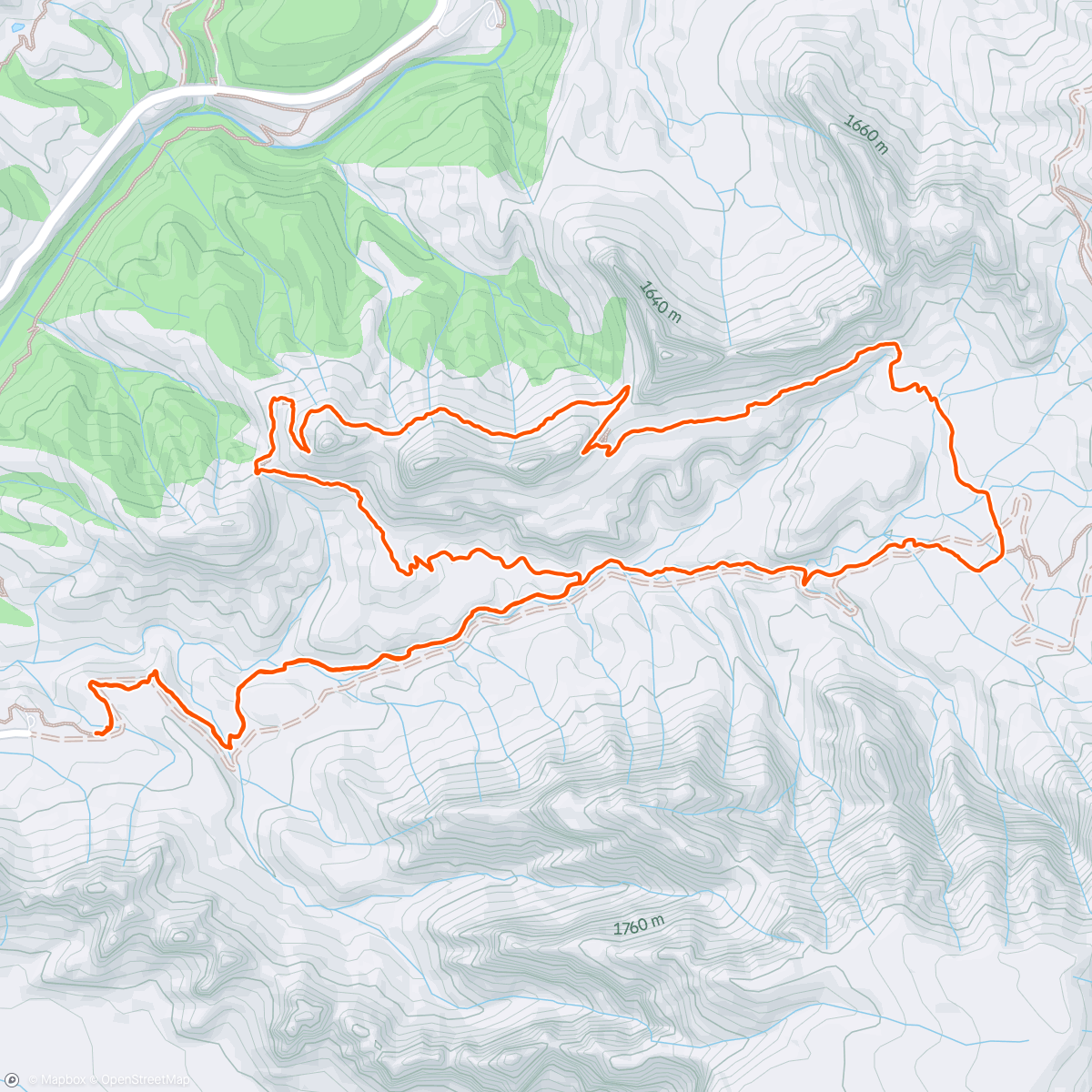 Map of the activity, Afternoon Hike