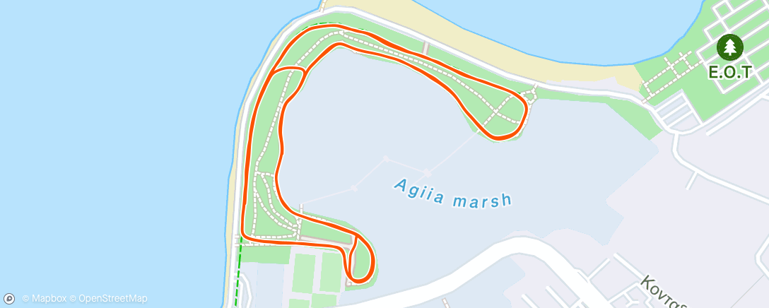 Map of the activity, Morning Run