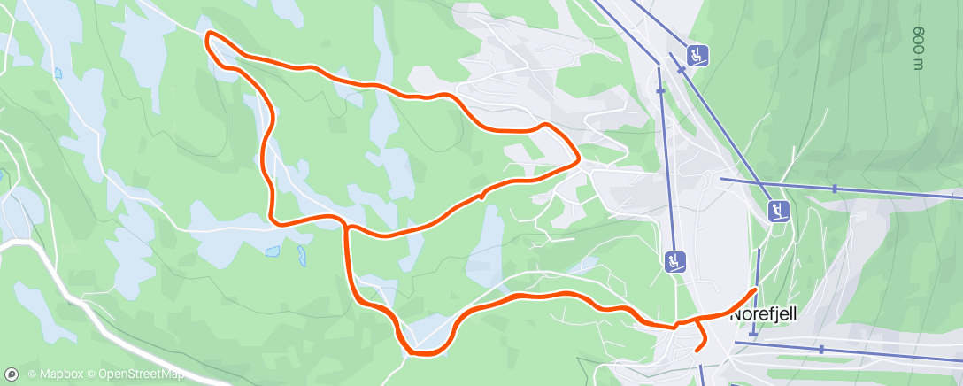 Map of the activity, Litta påskeaften skitur🐣
