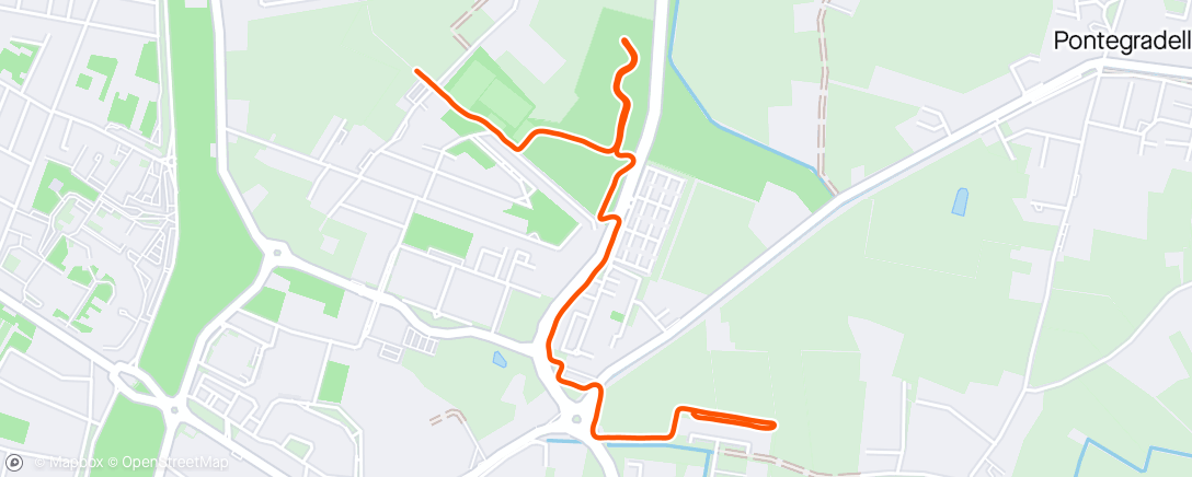 Map of the activity, Evening Run 2