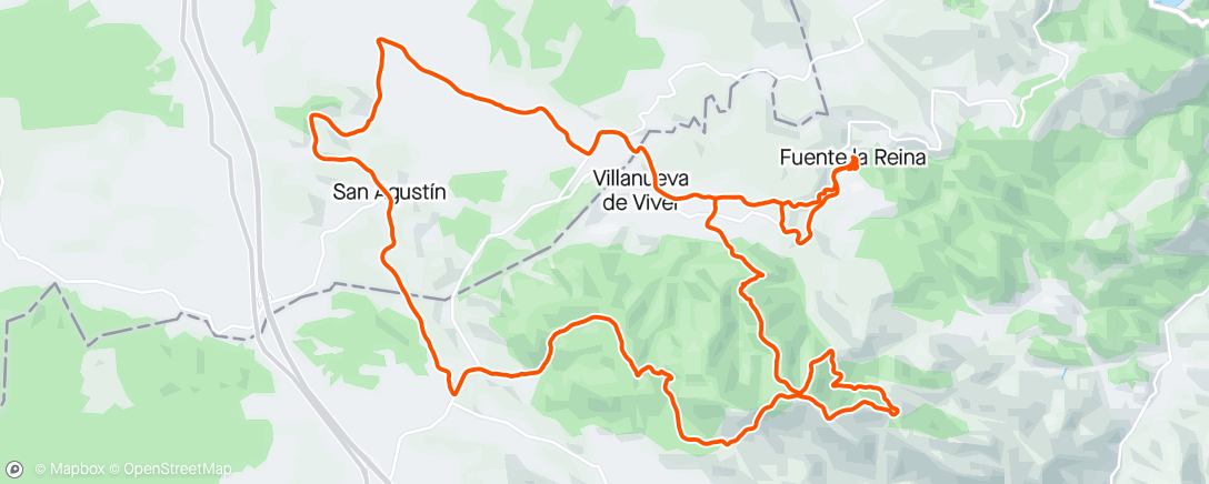 Map of the activity, Bicicleta de montaña eléctrica matutina