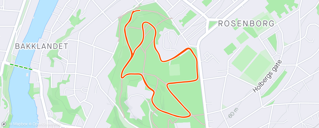 Map of the activity, Parkrun 5k