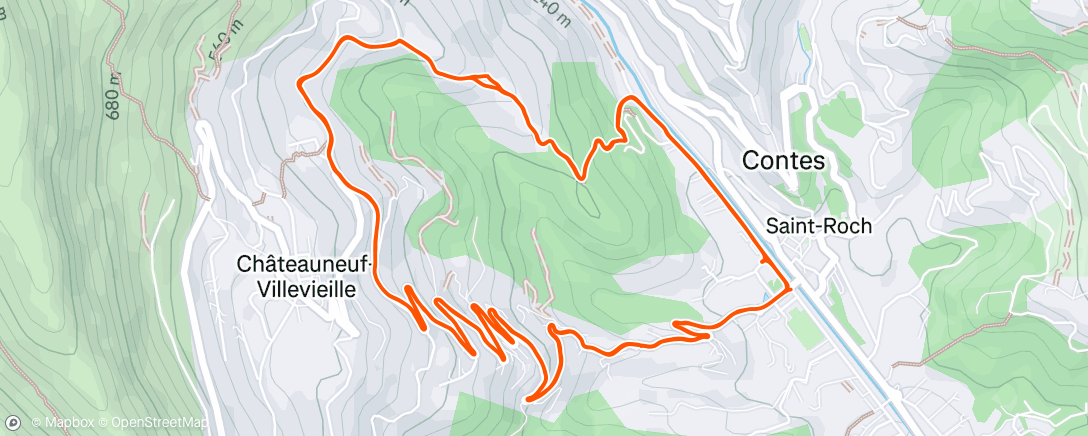 Map of the activity, Morning Mountain Bike Ride