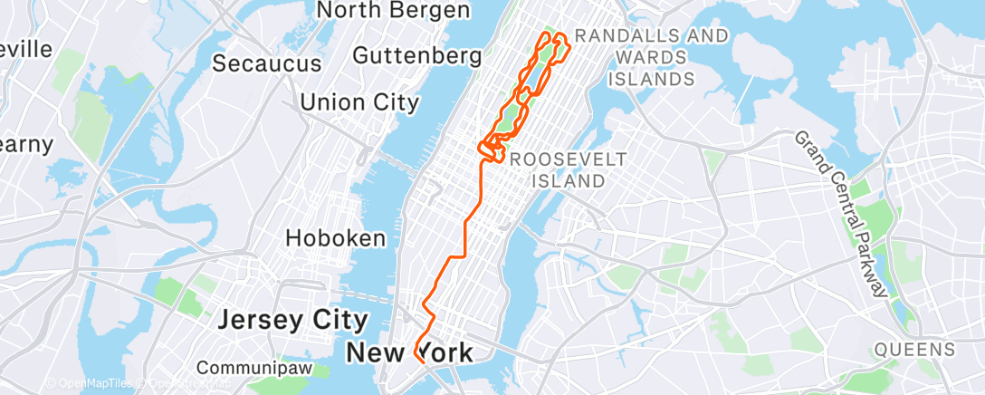 Map of the activity, Zwift - Melange on Everything Bagel in New York