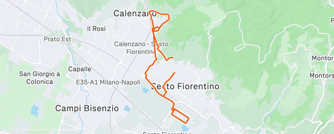 Map of the activity, Evening Mountain Bike Ride