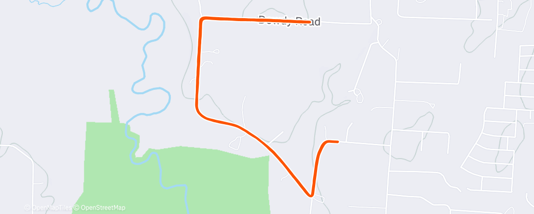 Map of the activity, Afternoon Run