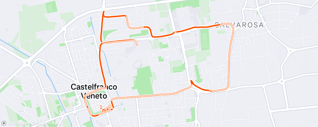 Map of the activity, Corsa mattutina