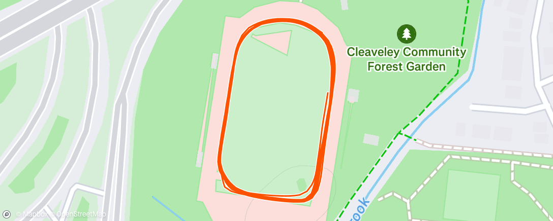 Map of the activity, Evening Run