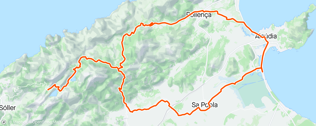 Map of the activity, Stage 6 - Puig "wrong side"