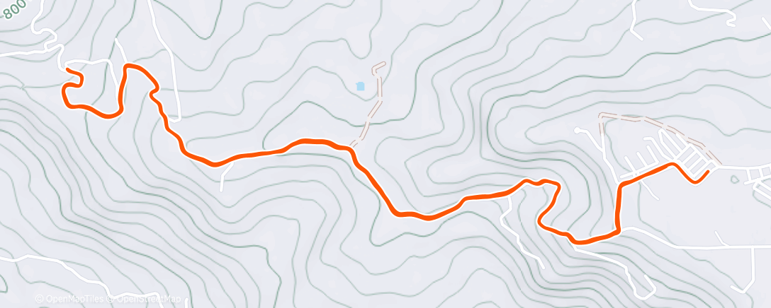 Map of the activity, Afternoon Trail Run