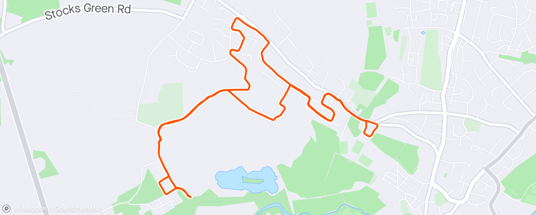 Map of the activity, A little trail and road before work