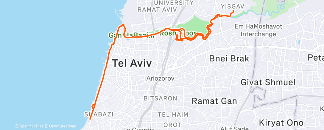 Map of the activity, Windy family ride to the pump truck