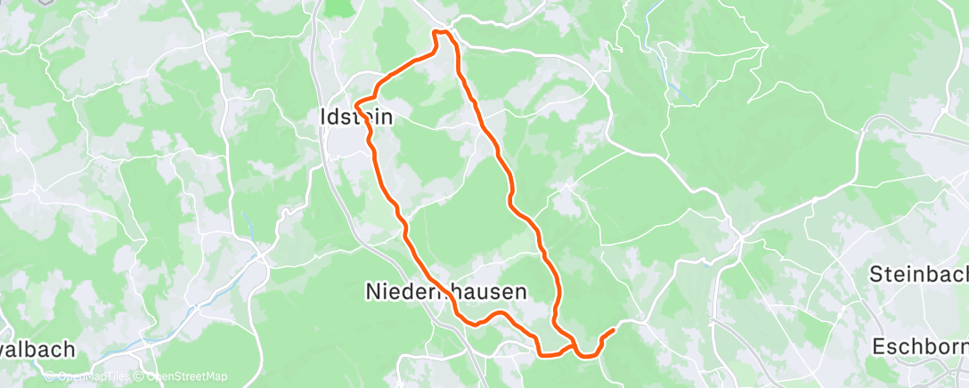 Map of the activity, Fahrt am Morgen