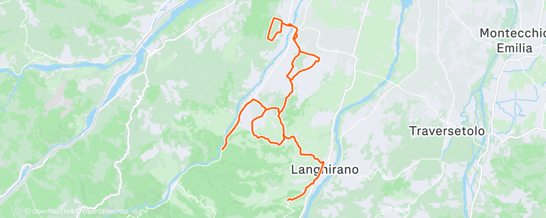 Map of the activity, Sessione di mountain biking mattutina