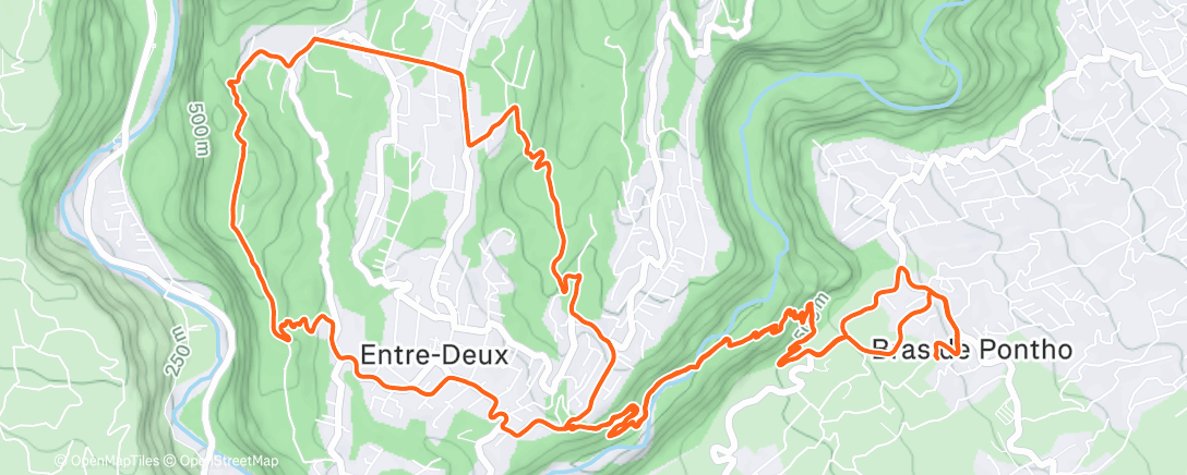 Map of the activity, Trail dans l'après-midi