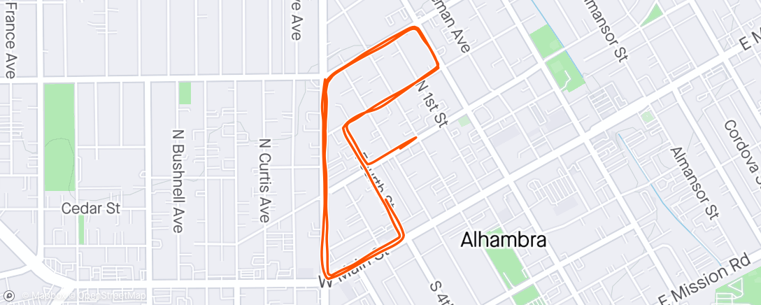 Map of the activity, That felt like 17.6 miles 🥲
