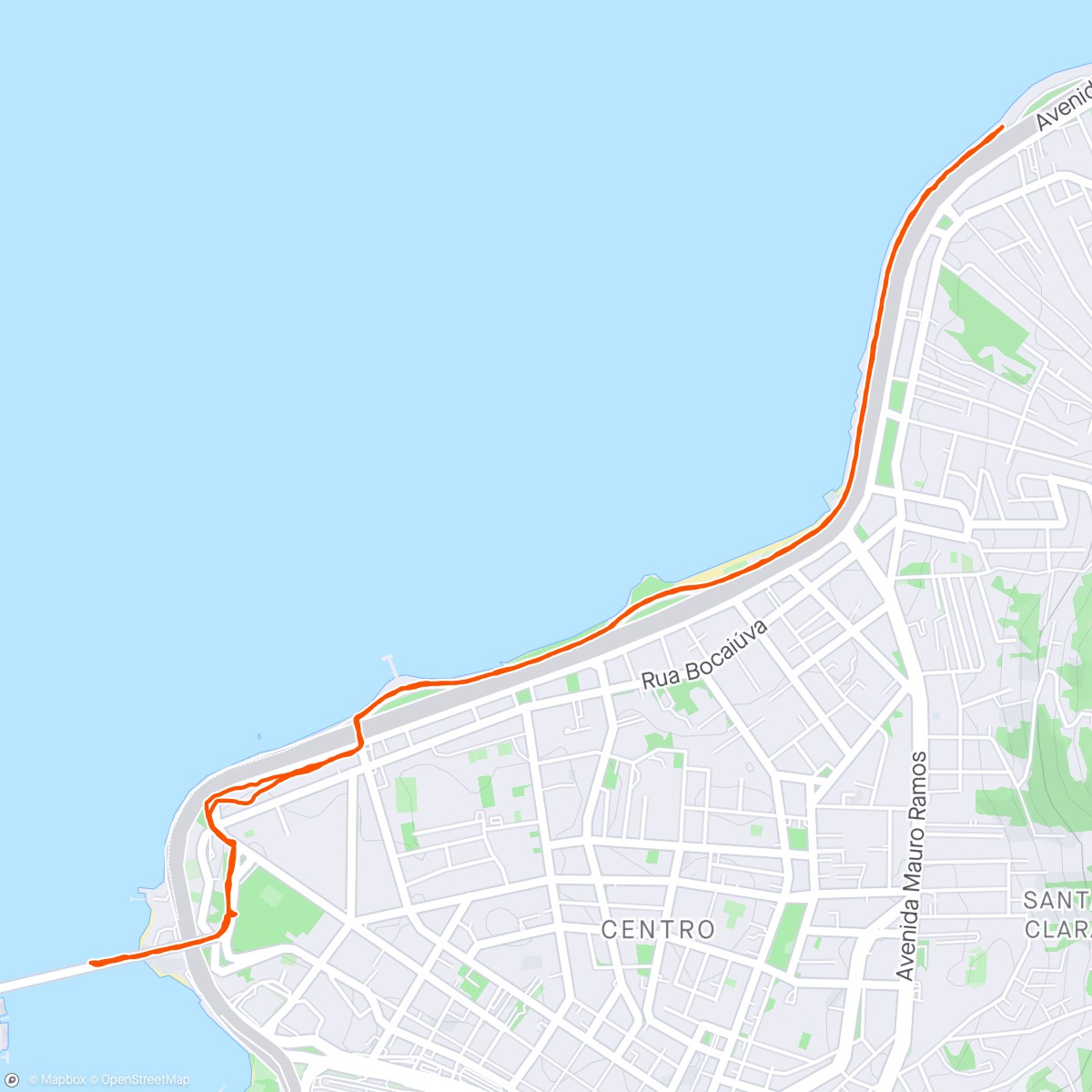 Map of the activity, Caminhada em floripa