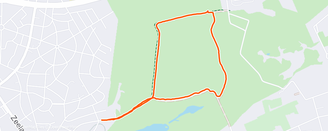 Map of the activity, Namiddagtraining