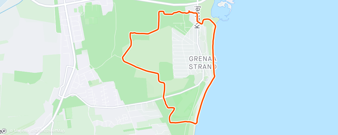 Mapa de la actividad, Grenå Strand