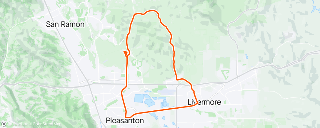 Map of the activity, Afternoon Collier Canyon Loop
