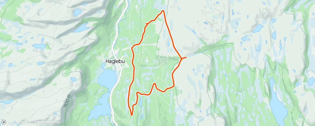 Map of the activity, Lunch Ski - Haglebu med Kristin og Malin