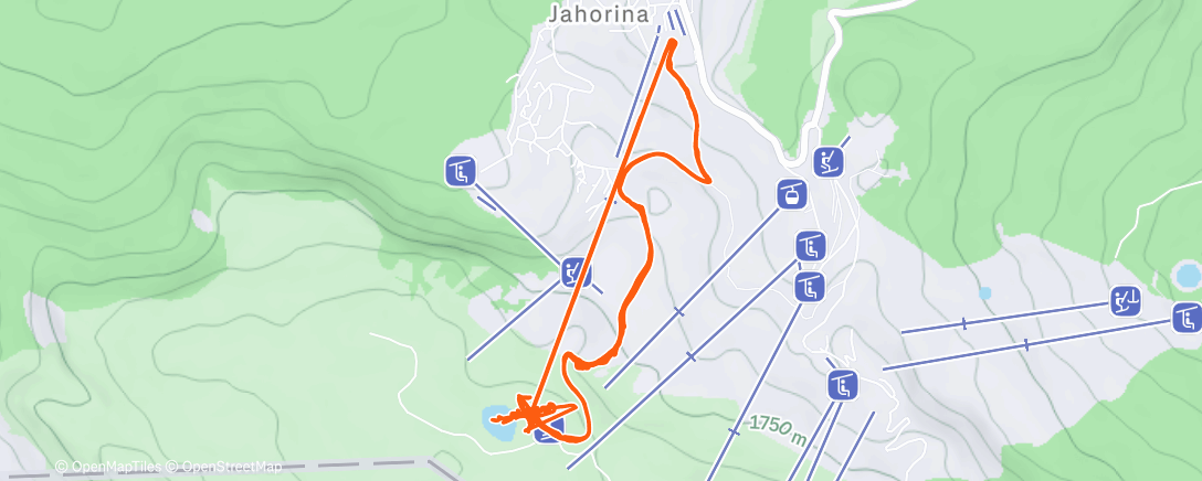 Map of the activity, Morning Alpine Ski
