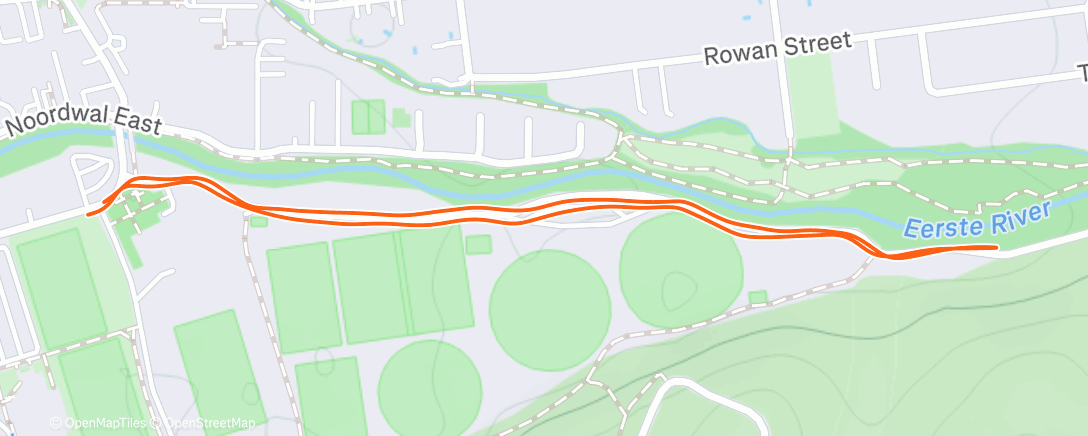 Map of the activity, Running