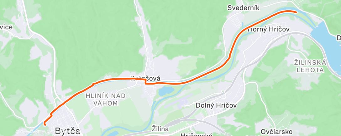 Map of the activity, Morning Run