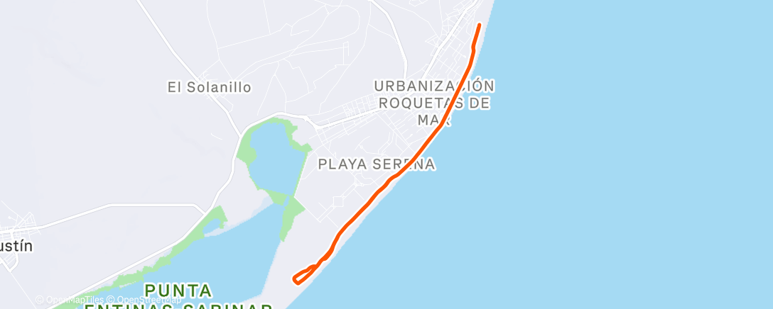 Mapa de la actividad (Caminata a la hora del almuerzo)
