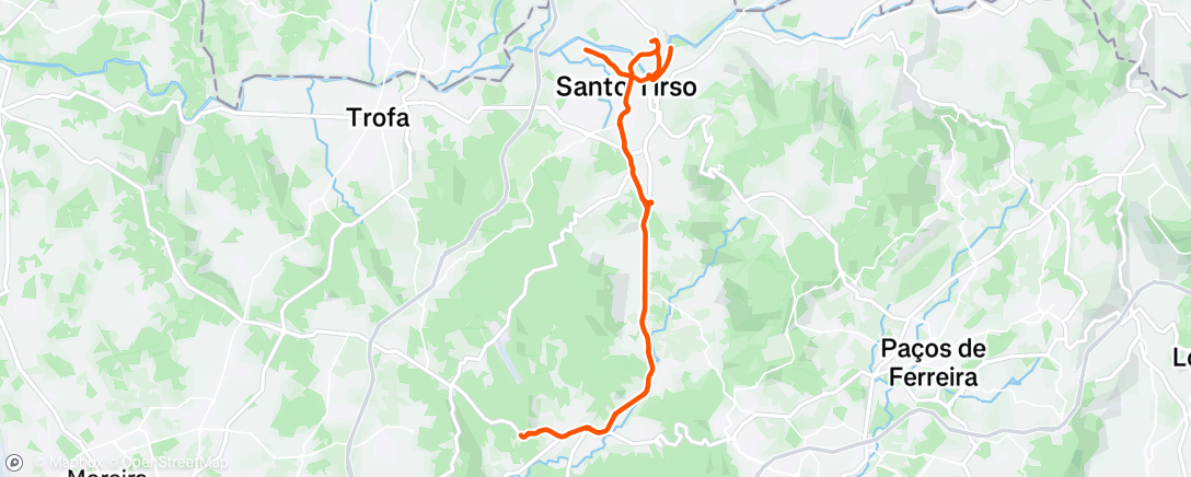 Map of the activity, Volta de bicicleta matinal