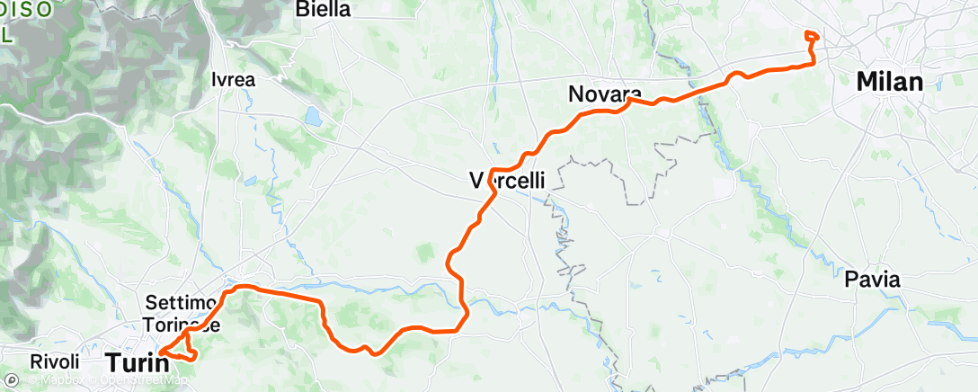 Map of the activity, Milan Turin