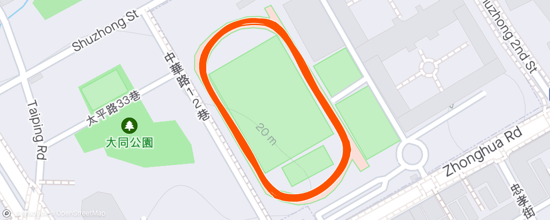 Karte der Aktivität „晨間跑步”