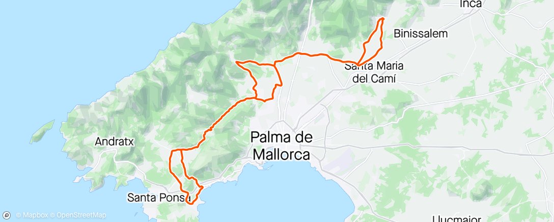 Map of the activity, Santa Maria Mallorca