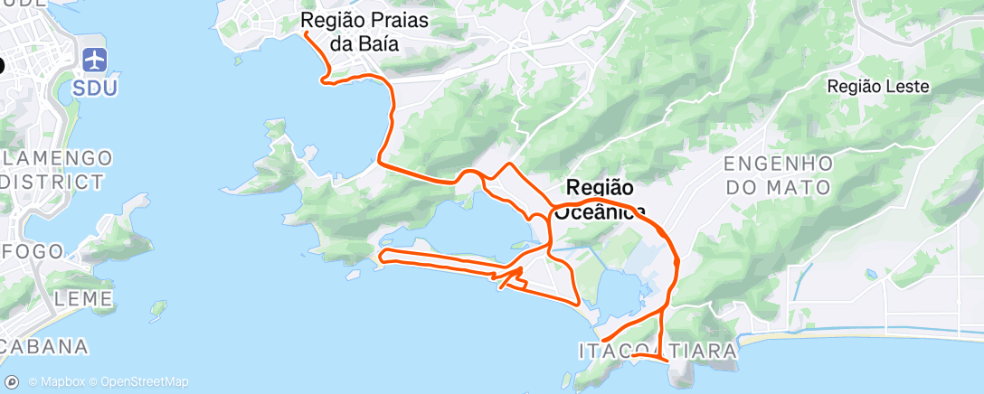 Map of the activity, Pedalada matinal