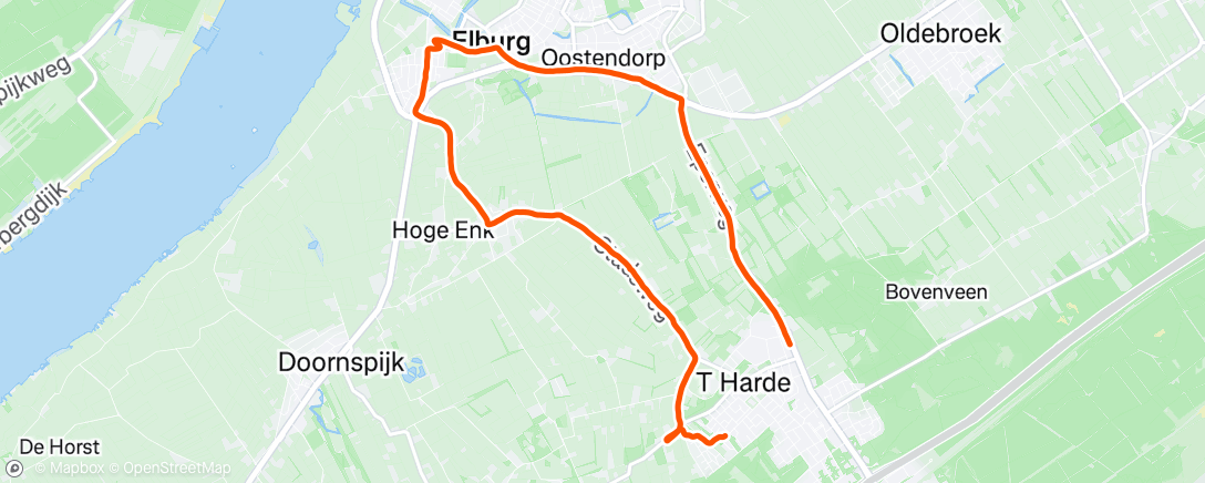 Map of the activity, Avondloop