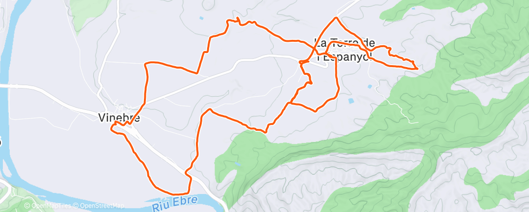 Map of the activity, Carrera a la hora del almuerzo