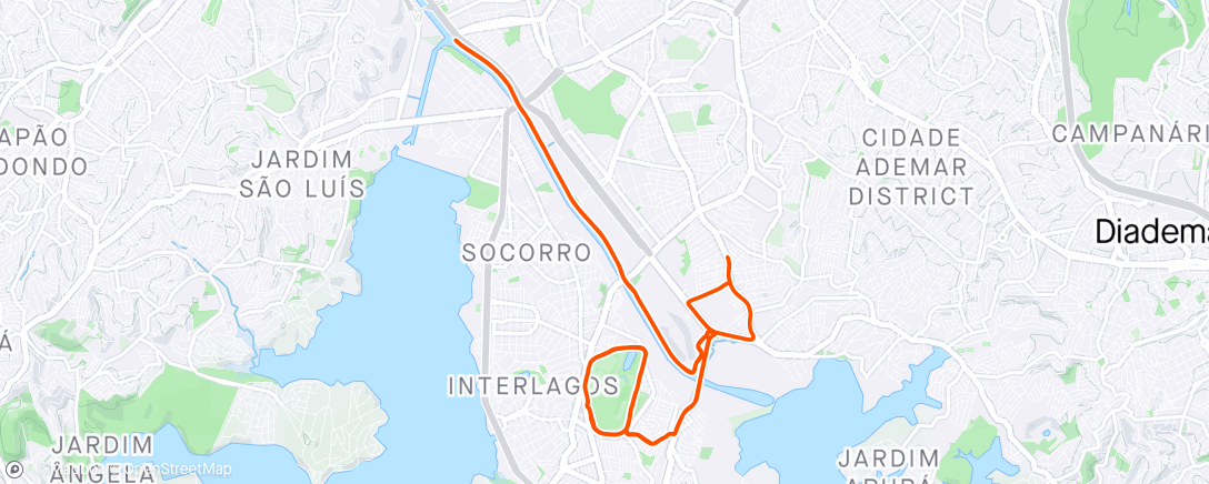 Map of the activity, Ciclo + 5 X autódromo